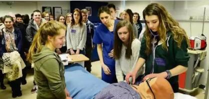 爱尔兰学生正在体验医生给病人看病的过程.jpg